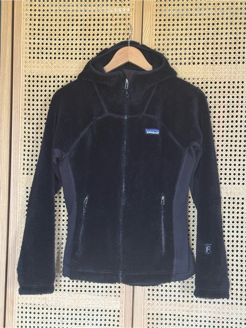 Patagonia Black Full-Zip Hooded Fleece Jacket